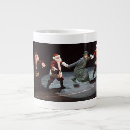 Taza De Café Gigante Dancin' Santas y Chassid