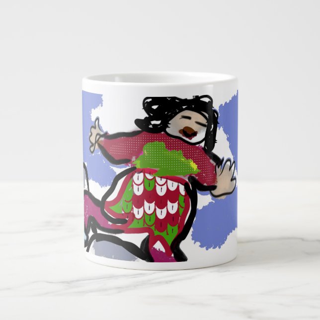 Taza De Café Gigante danza del patinaje sobre hielo (Frente)