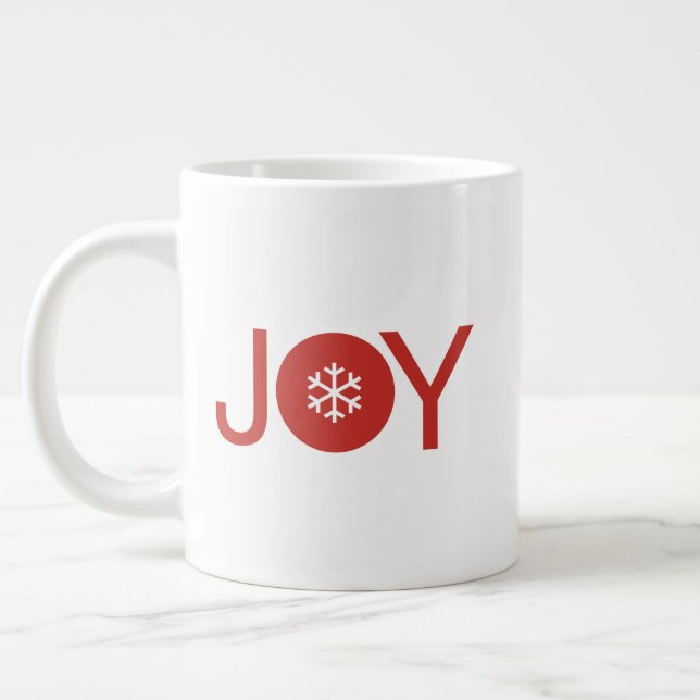 Taza de café gigante de Navidad alegría (Izquierda)