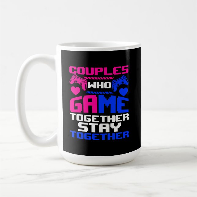 Taza De Café Gigante de videojuegos de parejas de jugadores (Izquierda)