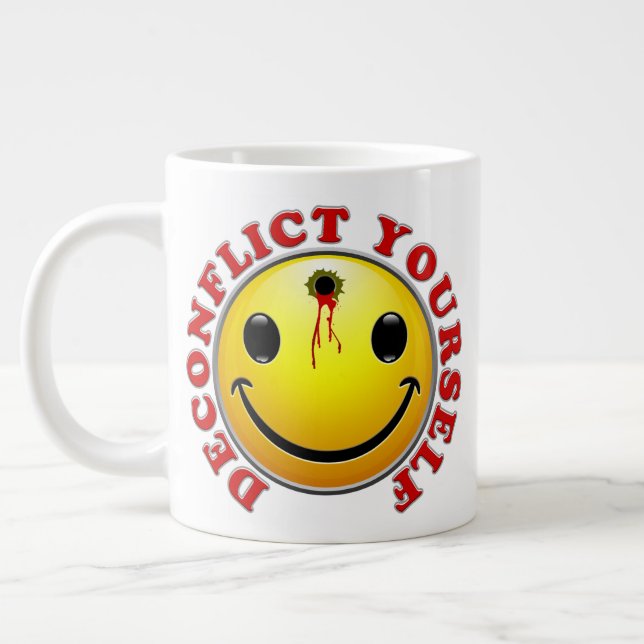Taza De Café Gigante Deconflict Yourself 15oz Mug (Izquierda)