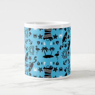 Taza De Café Gigante Decoración De Arena Y Playa Estadounidense