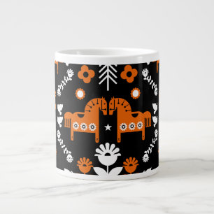 Taza De Café Gigante Decoración nórdica del hogar del caballo de datos