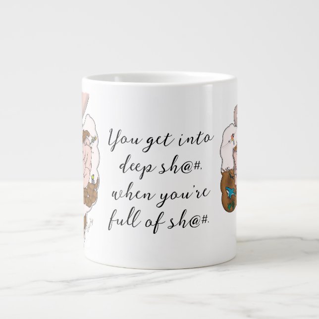 Taza De Café Gigante Deep Sh@# Mug (Frente)