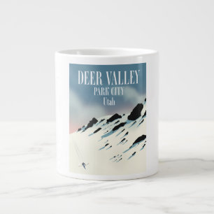 Taza De Café Gigante Deer Valley, Park City, Utah, cartel de esquí