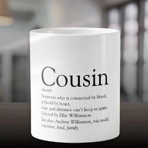 Taza De Café Gigante Definición de prima divertida moderna en blanco y