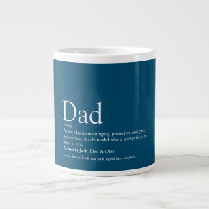 Taza De Café Gigante Definición moderna de padre de Guay Fun azul