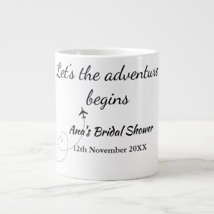Taza De Café Gigante deja que la aventura empiece la ducha de novia agr