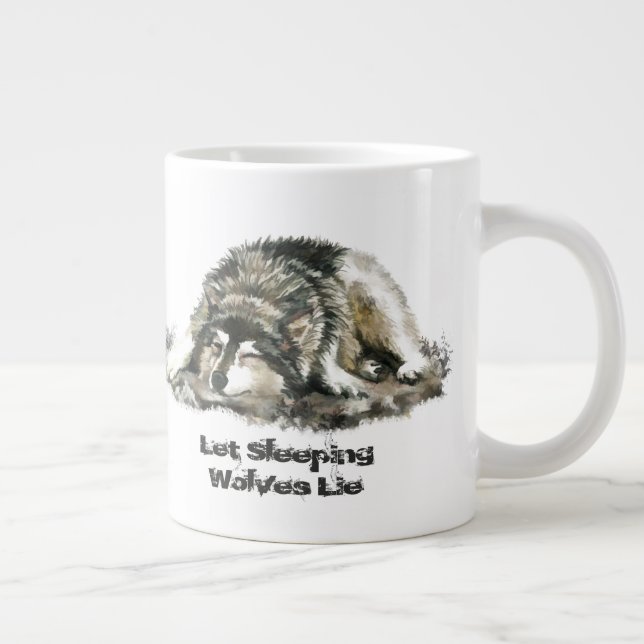 Taza De Café Gigante Dejar que los lobos durmientes mientan una cita In (Derecha)