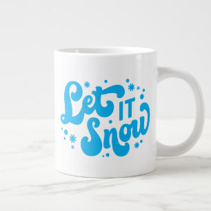 Taza De Café Gigante Dejar que nieve diseño invernal