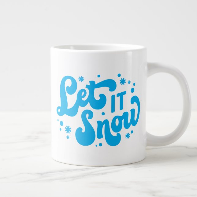 Taza De Café Gigante Dejar que nieve diseño invernal (Derecha)