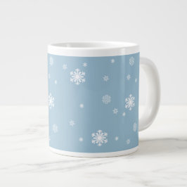 Taza De Café Gigante Dejemos que nieve, el patrón de copos de nieve en 
