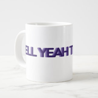 Taza De Café Gigante Del infierno sí del té tamaño ENORME púrpura ahora