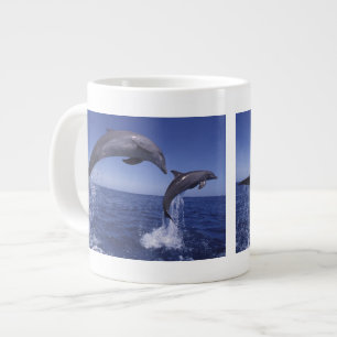 Taza De Café Gigante delfines del Caribe, de nariz de botella