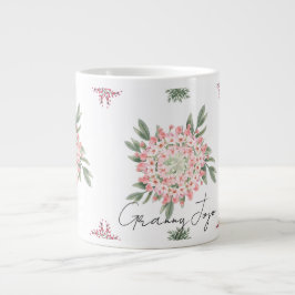 Taza De Café Gigante Delicioso barquillo de impresión floral