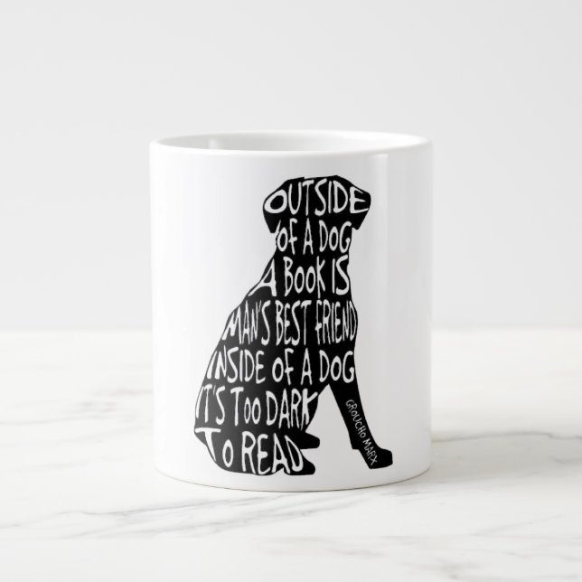 Taza De Café Gigante Demasiado oscuro leer (Frente)