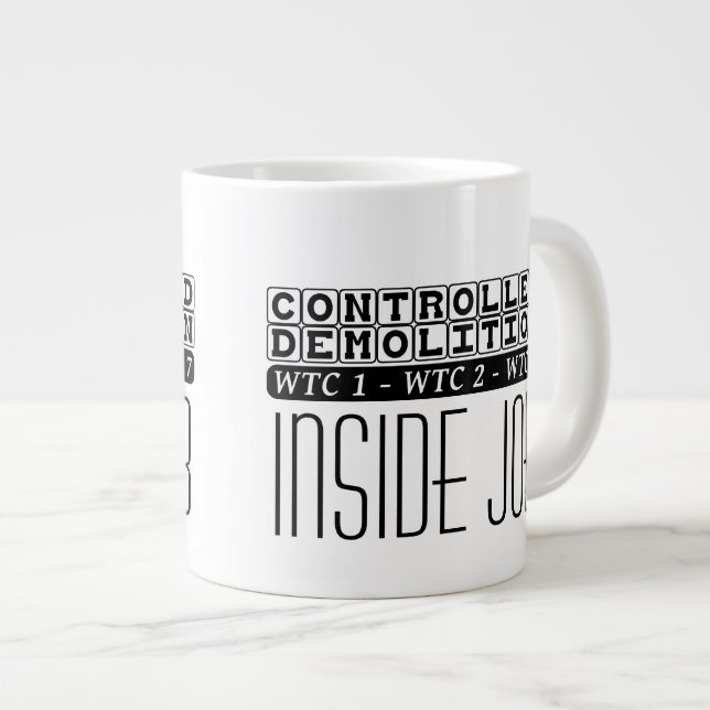 Taza De Café Gigante Demolición controlada WTC Building 7 Inside Job (Derecha)