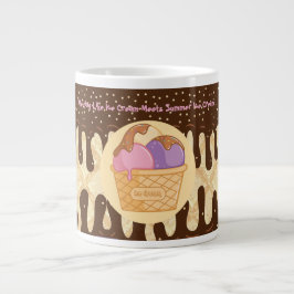 Taza De Café Gigante Derritiéndose Como Helado Se Encuentra Verano