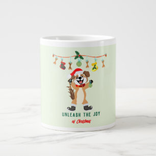 Taza De Café Gigante Desata La Alegría De La Navidad Perro