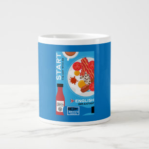 Taza De Café Gigante Desayuno inglés tradicional