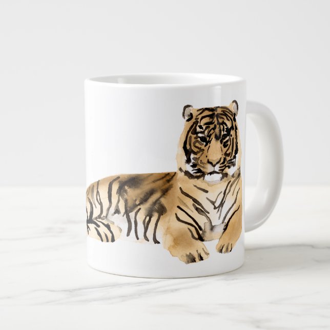 Taza De Café Gigante Descanso de tigre de color agua (Derecha)