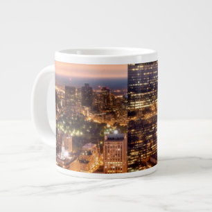 Taza De Café Gigante Descripción de Boston en la noche