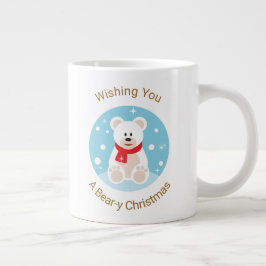 Taza De Café Gigante Deseándote Un Navidad De Oso