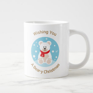 Taza De Café Gigante Deseándote Un Navidad De Oso