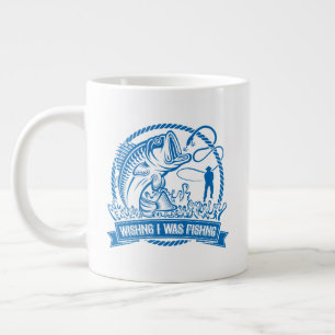 Taza De Café Gigante Desearía Estar Pescando