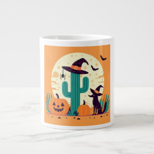 Taza De Café Gigante Desierto/cactus del suroeste de Halloween