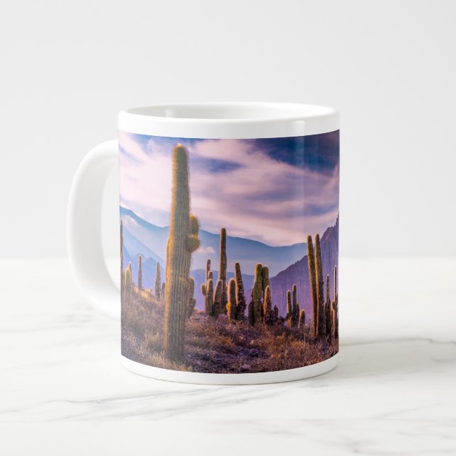 Taza De Café Gigante Desiertos | Paisaje Cactus Argentina (Izquierda)