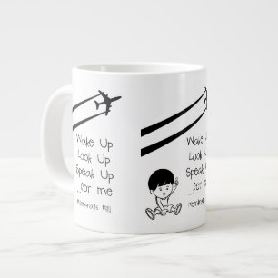 Taza De Café Gigante Despertad, mirad arriba, hablad por mí, los chemtr