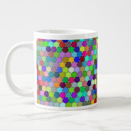 Taza De Café Gigante Desplazamiento de Hexagons 20oz Mug