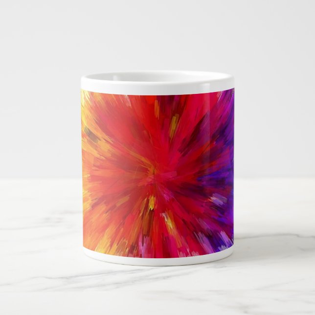 Taza De Café Gigante Desplegado de color (Frente)