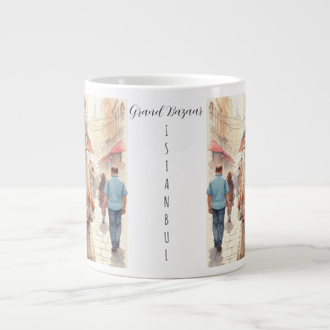 Taza De Café Gigante Destino turístico de Estambul, turco, turco (Frente)