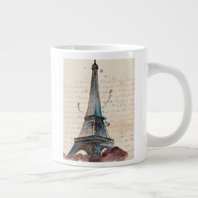 Taza De Café Gigante Destinos | Cartas De La Torre Eiffel (Derecha)