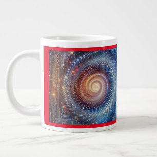 Taza De Café Gigante Desvelando el reino digital