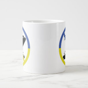 Taza De Café Gigante Detener la guerra en el Cojín decorativo de Ucrani