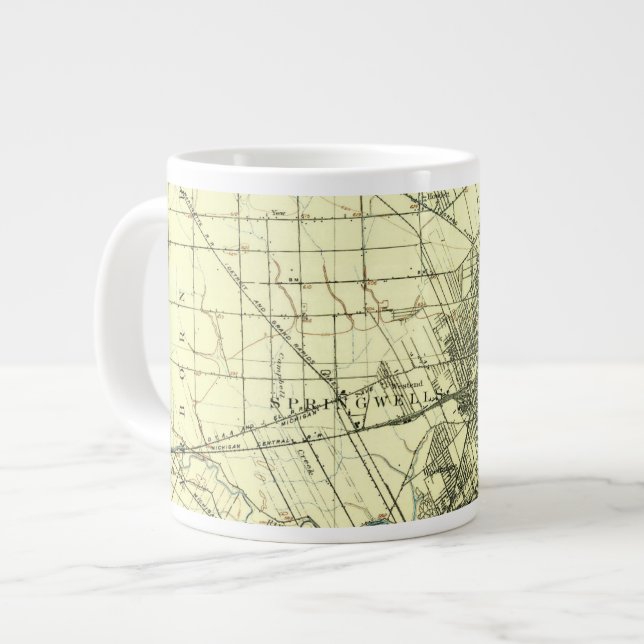 Taza De Café Gigante Detroit 1918 Coffee Mug (Izquierda)