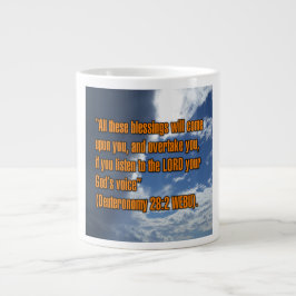 Taza De Café Gigante Deuteronomio 28:2 WEBU Mug