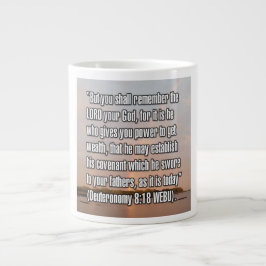 Taza De Café Gigante Deuteronomio 8:18 WEBU Mug