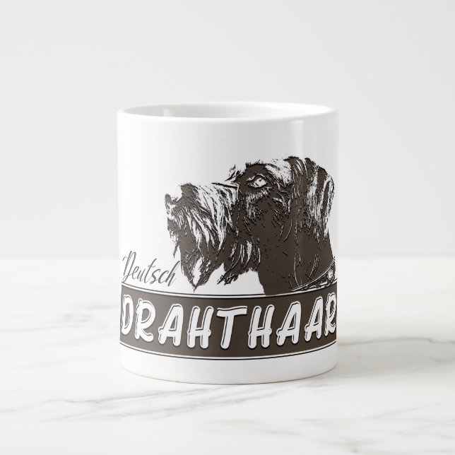 Taza De Café Gigante Deutsch Drahthaar (Frente)
