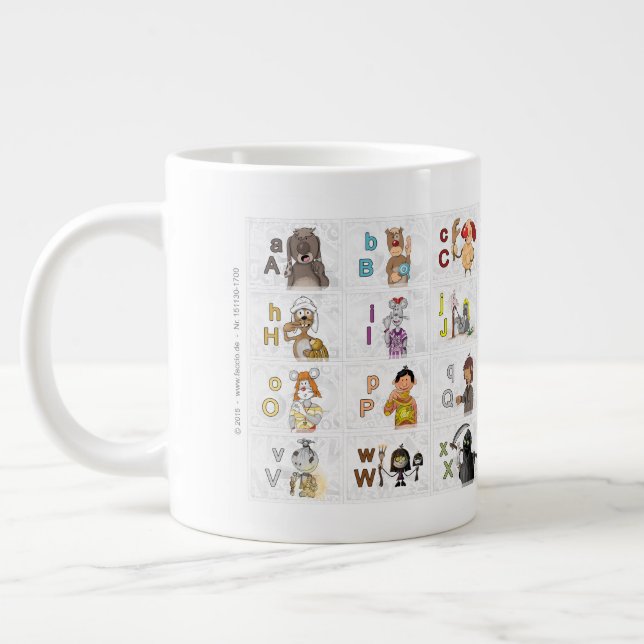 Taza De Café Gigante Deutsches Fingeralphabet 2 (Izquierda)