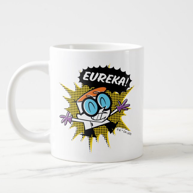 Taza De Café Gigante Dexter "Eureka!" Halftone Callout Graphic (Izquierda)