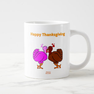 Taza De Café Gigante Día de Acción de Gracias Jumbo Mug