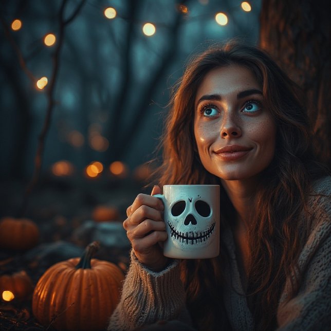 Taza De Café Gigante Día de la calavera del azúcar muerta cara a cara d (Subido por el creador)