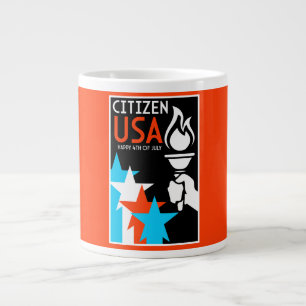 Taza De Café Gigante Día de la Independencia de Estados Unidos