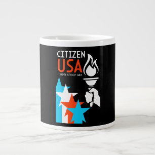 Taza De Café Gigante Día de la Independencia de Estados Unidos