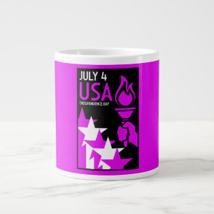 Taza De Café Gigante Día de la Independencia de Estados Unidos