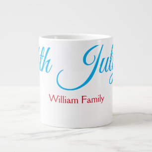 Taza De Café Gigante día de la independencia del 4 de julio agregar tex
